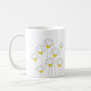 Hand plockade Daisy Stems Kaffemugg