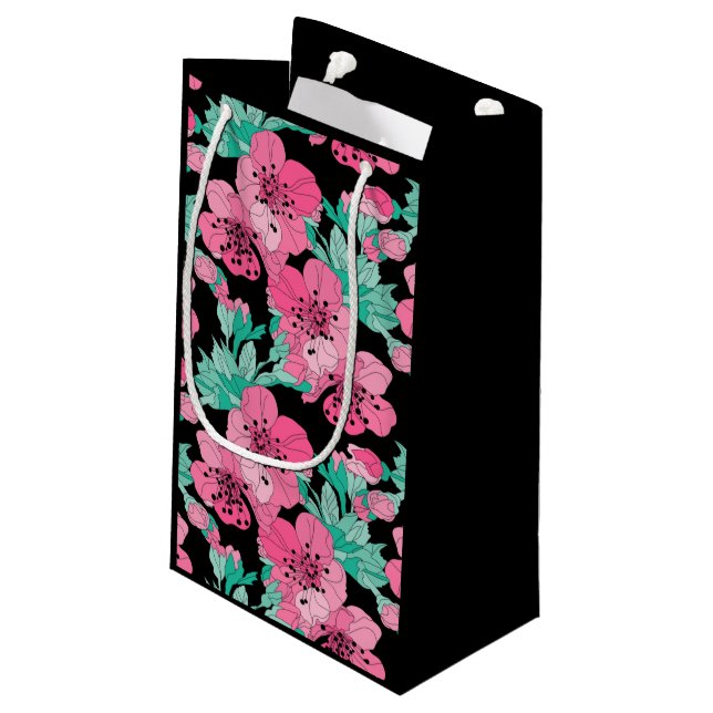 Hand plockade Dekorativ Cherry Blommar Mönster     (Baksidan Vinklad)