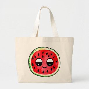 Hand plockade Design Tote-Bag: Fruit-Emoji Jumbo Tygkasse