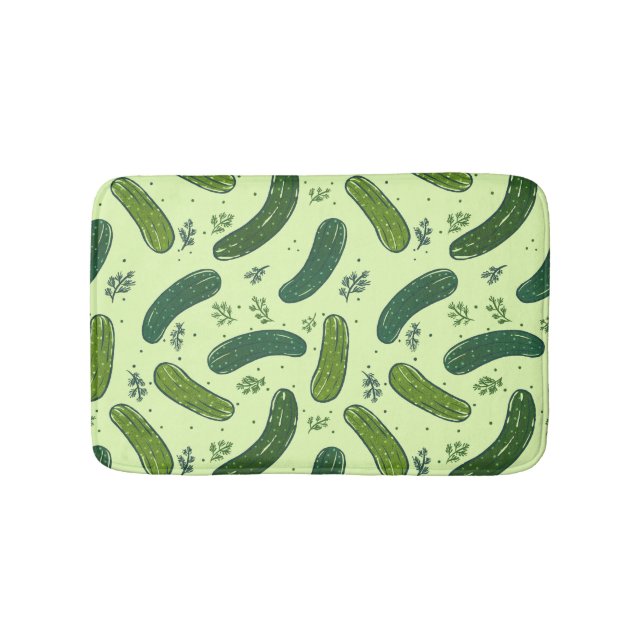 Hand plockade Dill Pickle Mönster Badrumsmatta (Framsidan)
