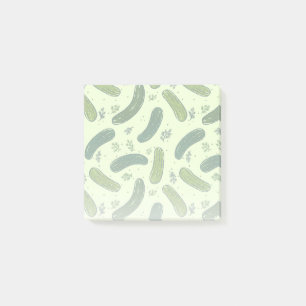 Hand plockade Dill Pickle Mönster Post-it Block