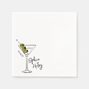 Hand plockade Dirty Martini Cocktail Pappersservett
