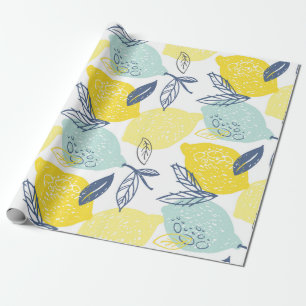 Hand plockade doodle citonade sömlös mönster presentpapper