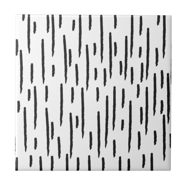 Hand plockade Doodle Linjer Kakelplatta (Framsidan)