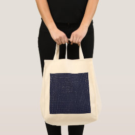 Hand plockade Dots på Violet Mörk blått Tygkasse