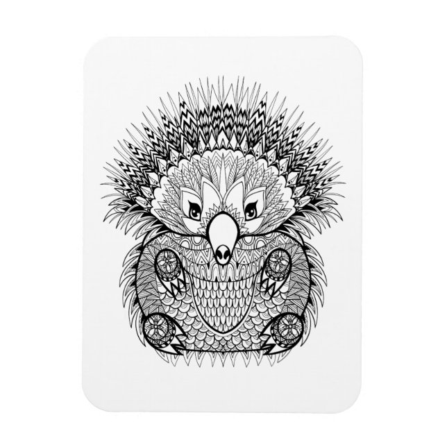 Hand plockade Echidna Doodle Magnet (Vertikal)