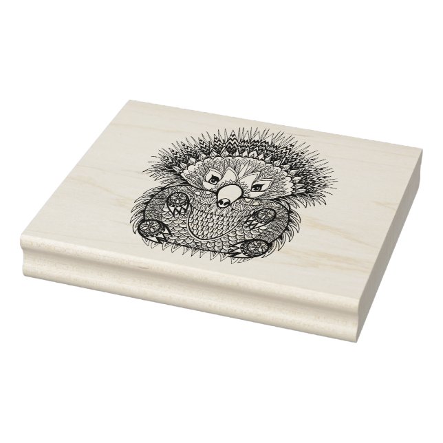 Hand plockade Echidna Doodle Stämpel (Stämpel)