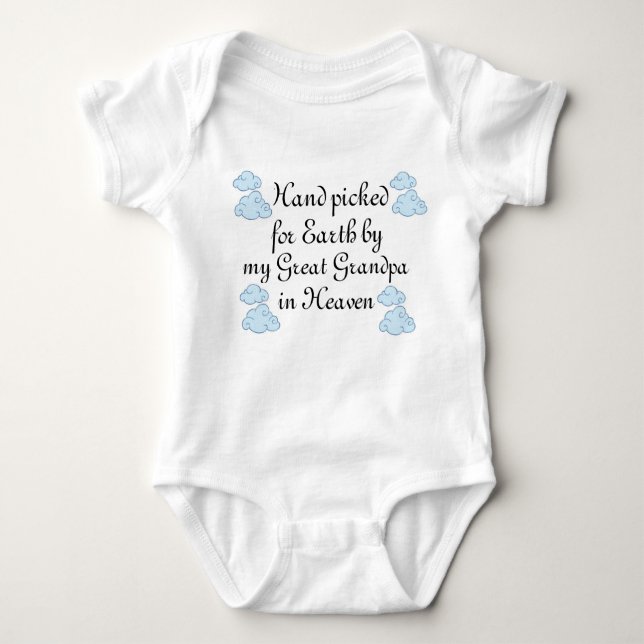"Hand plockade efter jorden.." Slogan baby. T Shirt (Framsida)