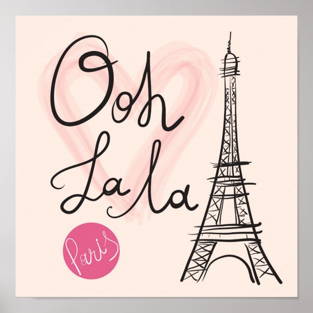 Hand plockade Eiffel Torn Poster (Framsidan)