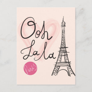 Hand plockade Eiffel Torn Vykort