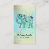 *~* Hand plockade Elephant Guld Glitter Buddha