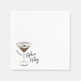 Hand plockade Espresso Martini Cocktail Pappersservett