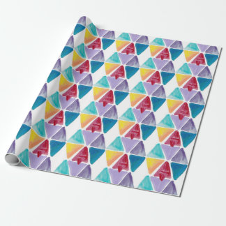 Hand plockade färglösa trianglar mönster presentpapper