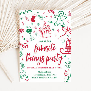 Hand plockade Favorite Sak Gift jul Party Inbjudningar