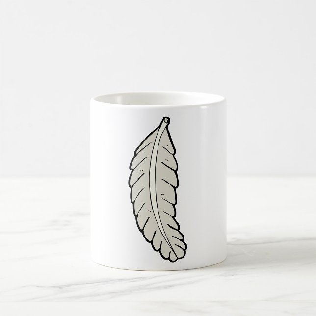 Hand plockade Feather-minimalistisk natur Kaffemugg (Skapare uppladdad)