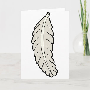 Hand plockade Feather-minimalistisk natur Kort