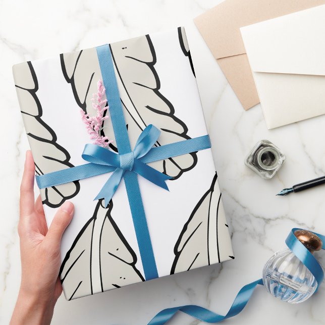 Hand plockade Feather-minimalistisk natur Presentpapper (Skapare uppladdad)