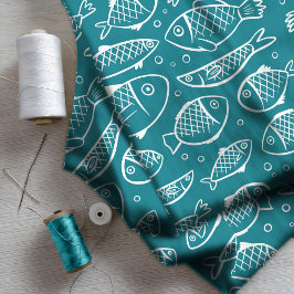 Hand plockade Fish and Bubbles ID489 Tyg