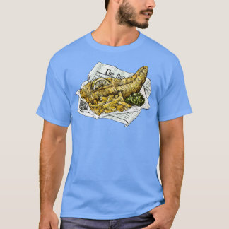 Hand plockade Fläckfisk Chip T Shirt