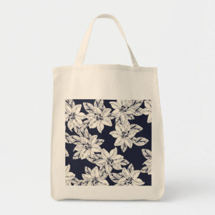 Hand plockade Flower Tygkasse
