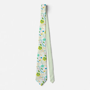 Hand plockade Flowers & Contrasting Back Necktie Slips