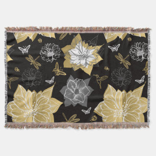 Hand plockade Flowers Filt