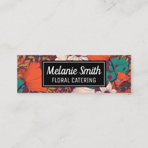 Hand plockade Flowers Mini Visitkort