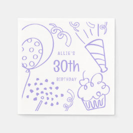 Hand plockade Födelsedagsfest, eventuell åldersgrä Pappersservett