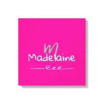 Hand plockade Font Monogram Rosa White