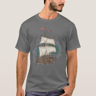 Hand plockade Frakt i kupongvåg i Stänk-bakgrunden T Shirt