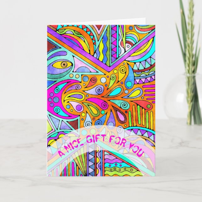 Hand plockade från EDDArt - Blah Blah Blah 1 Kort (Framsida)