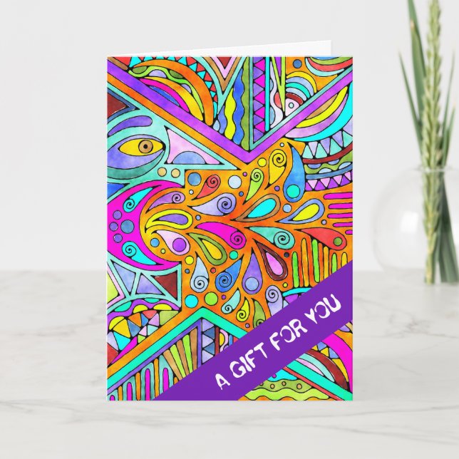 Hand plockade från EDDArt - Blah Blah Blah 1 Kort (Framsida)