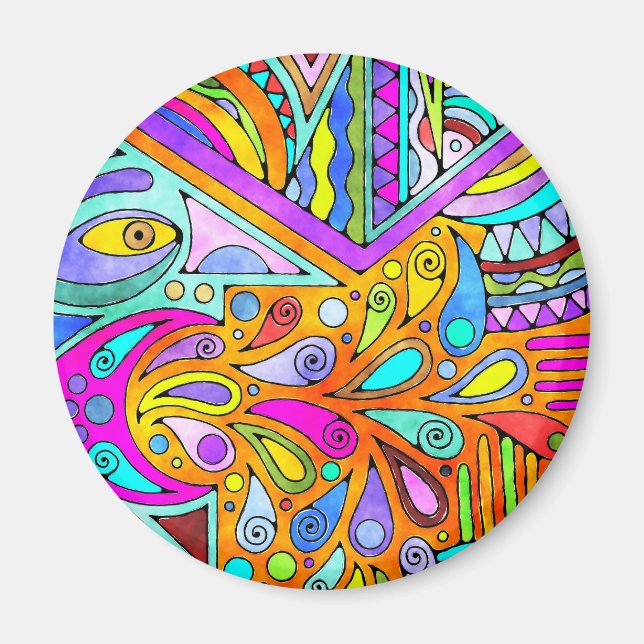 Hand plockade från EDDArt - Blah Blah Blah 1 Magnet (Framsidan)
