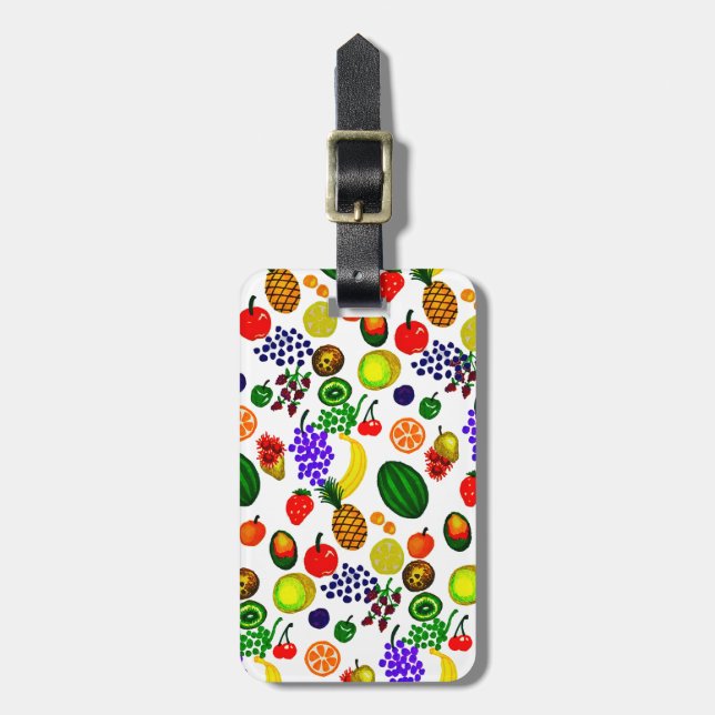 Hand plockade Fruit Medley Mönster Bagagebricka (Vertikal Framsida)