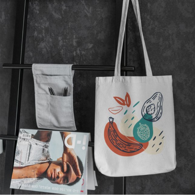 Hand plockade Fruits Tote Bag Tygkasse (Skapare uppladdad)