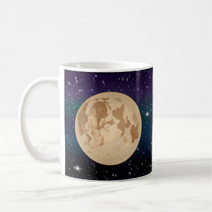 Hand plockade Full Moon och mousserande stjärnor Kaffemugg