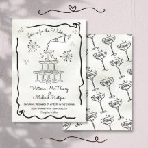 Hand plockade Funky Champagne torn Bröllop