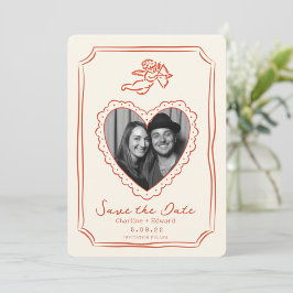 Hand plockade Funky Handwriter Spara datum Spara Datumet