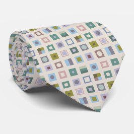 Hand plockade Geometric Squares Necktie Slips