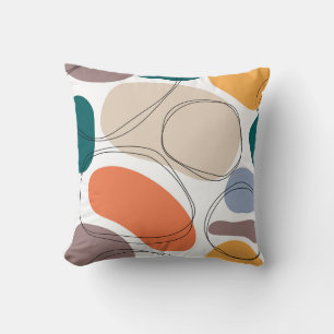 Hand plockade geometrisk sömlös modern abstrakt mu kudde