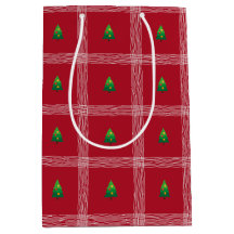 Hand plockade gingham med Julgran