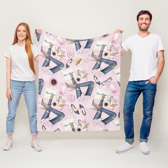 Hand plockade Girl Chef Fleecefilt (På plats)