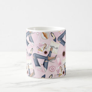 Hand plockade Girl Chef Kaffemugg