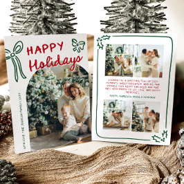 Hand plockade Glad helg Arch Photo jul Julkort