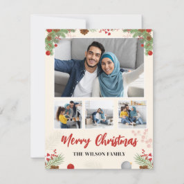 Hand plockade God jul Fyra fotokollage