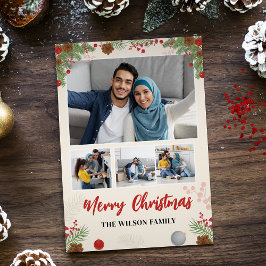 Hand plockade God jul Fyra fotokollage