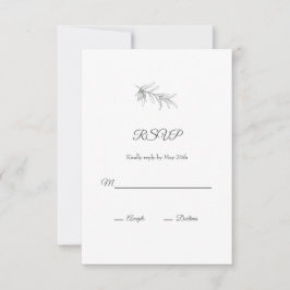 Hand plockade Grönt Olive Löv OSA Kort