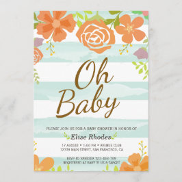 Hand plockade grönt rand, kranddusch för blommor i inbjudningar