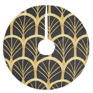 Hand plockade Guld Imitation Watercolor Julgransmatta Borstad Polyester