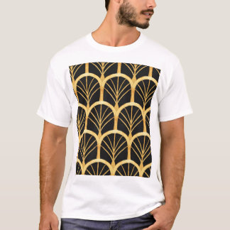 Hand plockade Guld Imitation Watercolor T Shirt